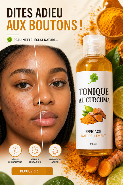 Tonique Visage au Curcuma – Éclat, Taches et Rides