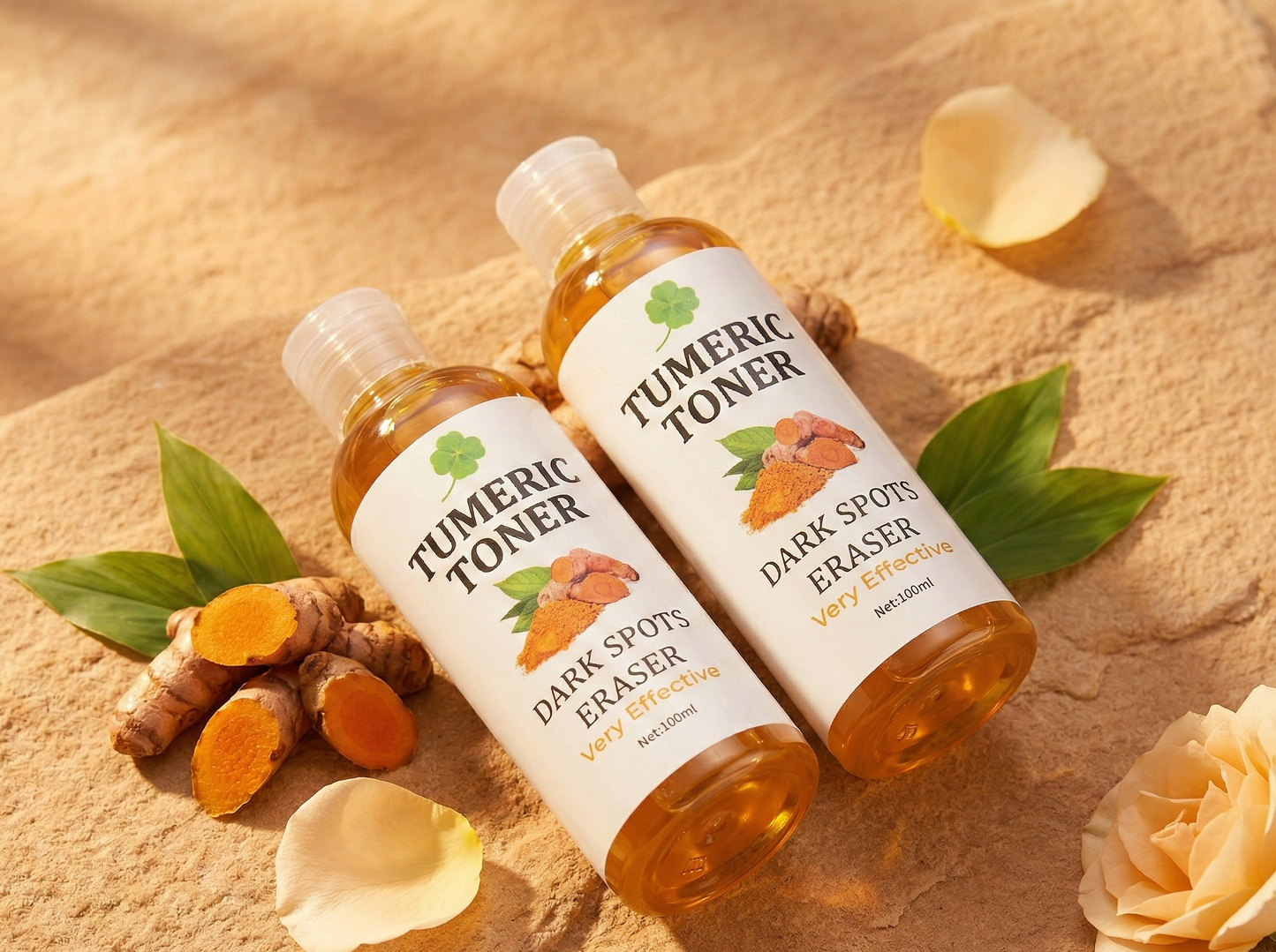 Tonique Visage au Curcuma – Éclat, Taches et Rides